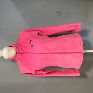 Columbia neon pink fleece lightweight soft shell jacket